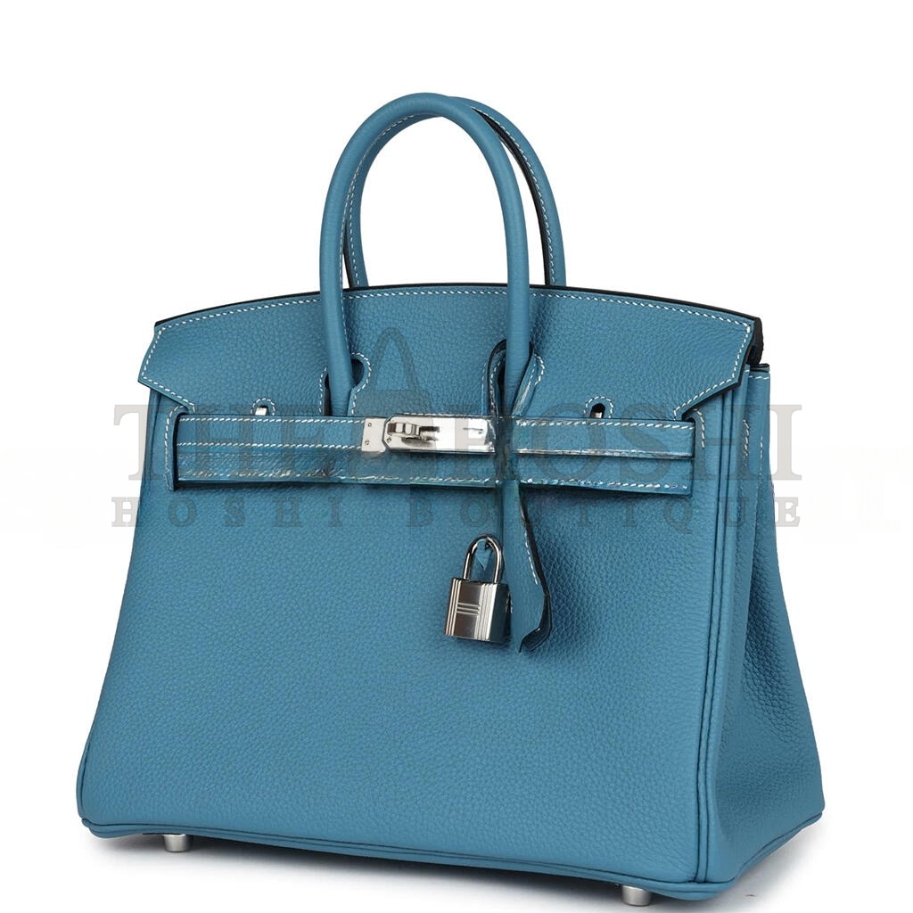 H**me5 BIRKIN 25 BLUE JEAN TOGO PALLADIUM HARDWARE 265378 (25*20*13cm) Master Quality